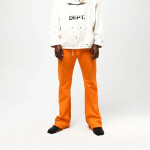 Gallery Dept LA Flare Jeans Orange Size 34 MSRP $895 Sold Out Online